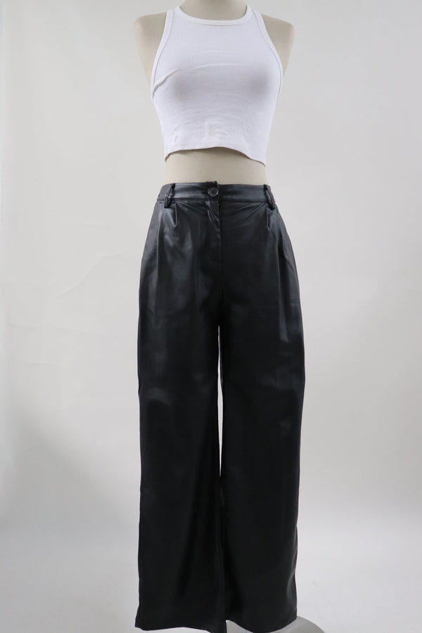 Pantalon Cuero Negro