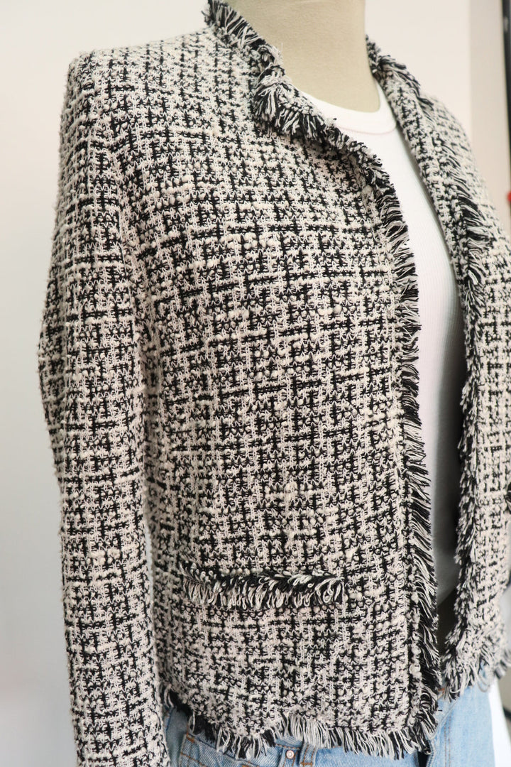 Chaqueta Tweed Blanco y Negro