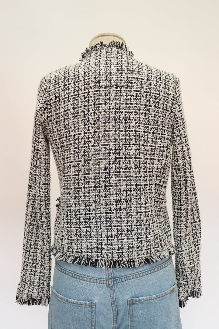 Chaqueta Tweed Blanco y Negro