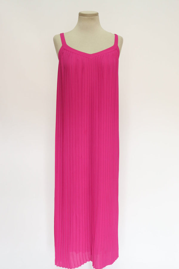Vestido Fucsia Plisado