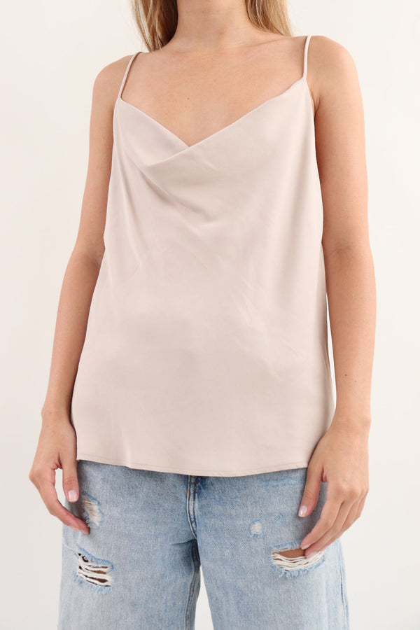 Top Beige Tirantes