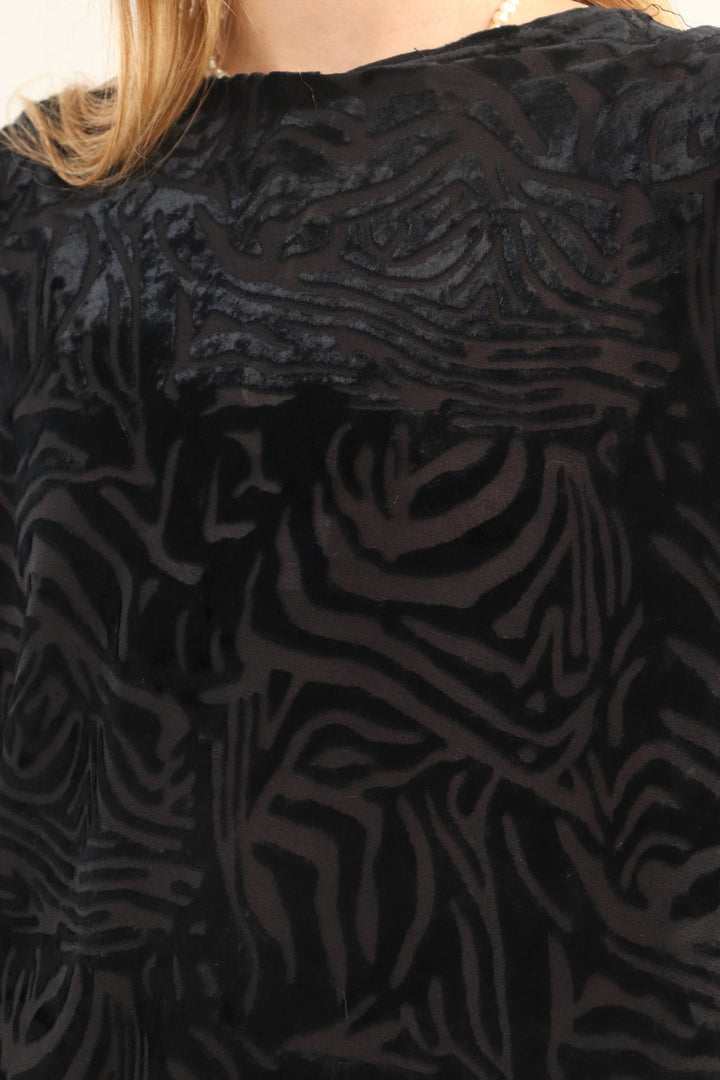 Top Velvet Leopardo