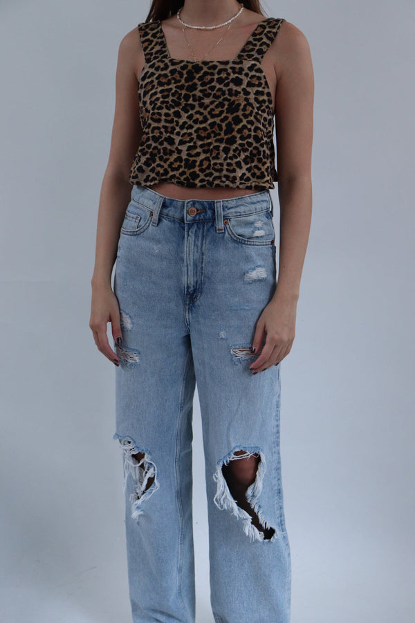 Crop Top Leopardo