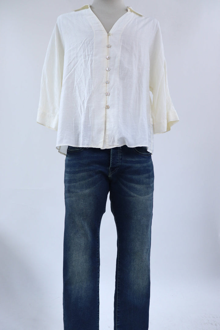 Camisa Crema Botones