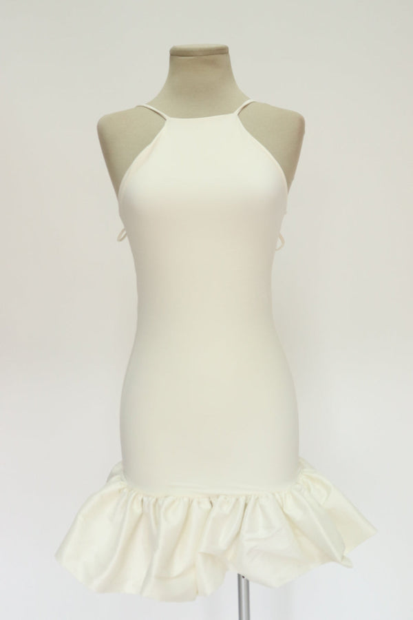 Vestido Peplum Blanco