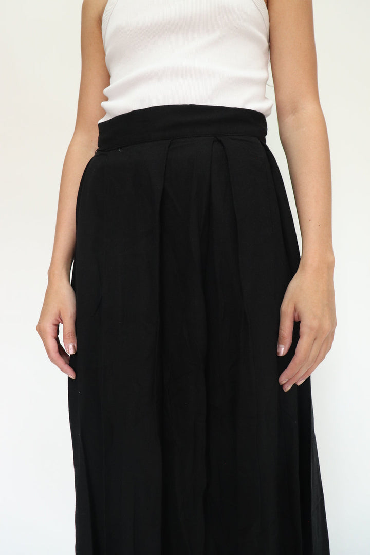 Falda Negra Lino
