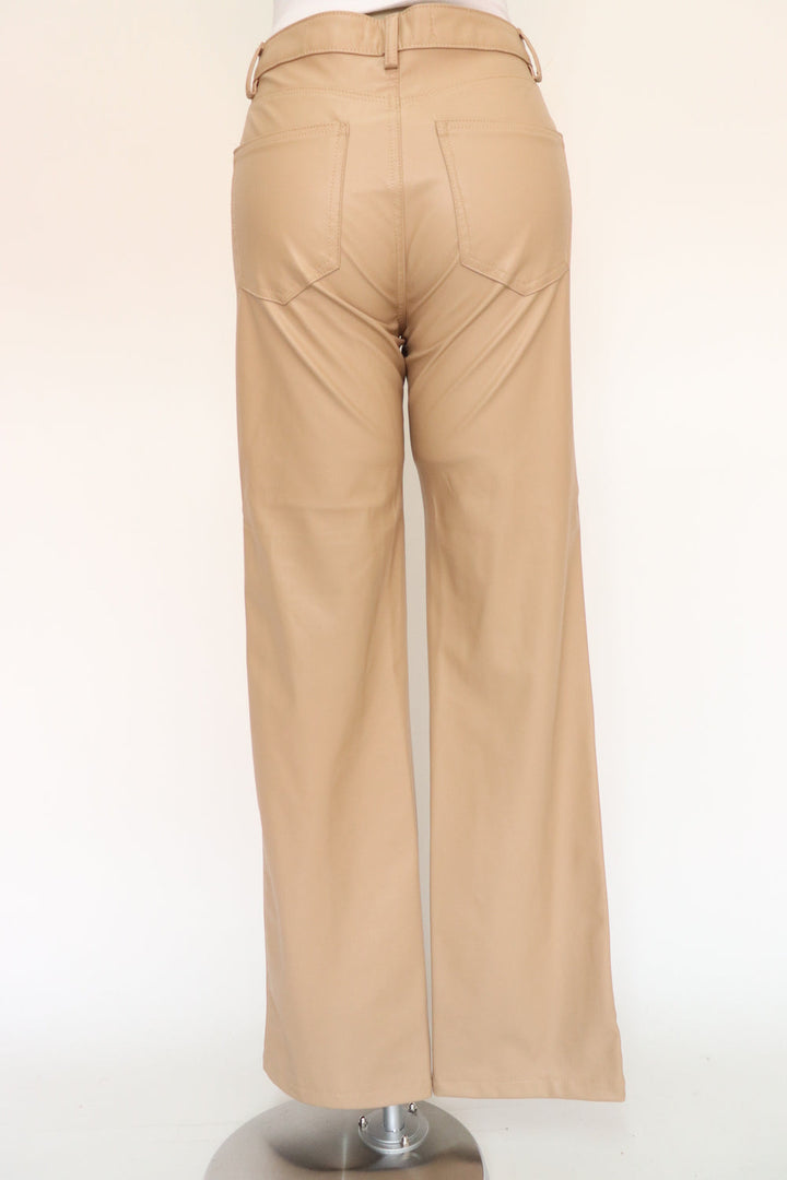 Pantalon Cuero Beige