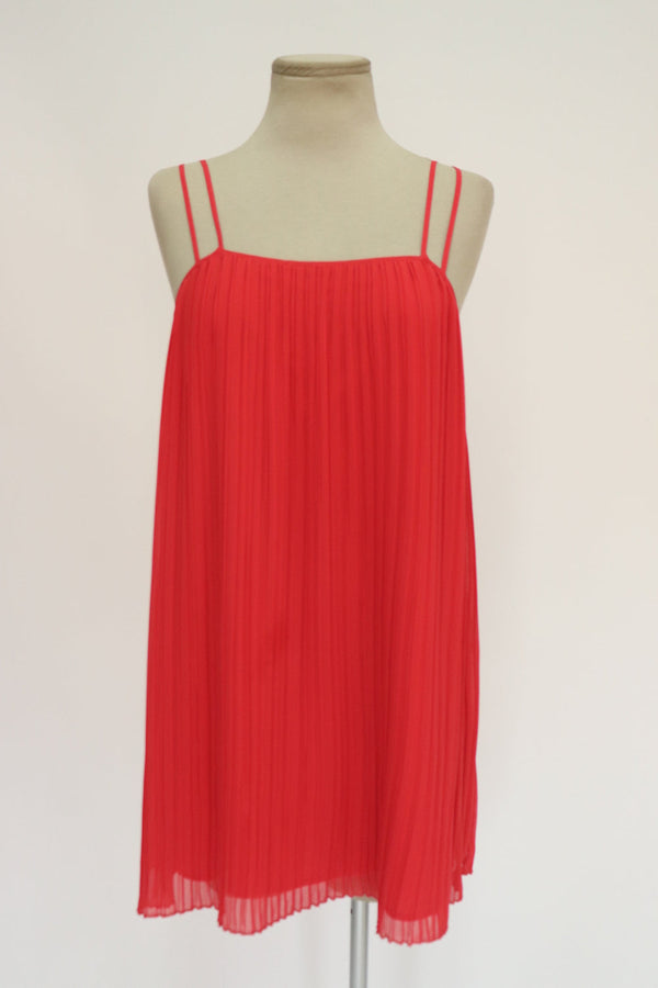 Vestido Plisado Rojo