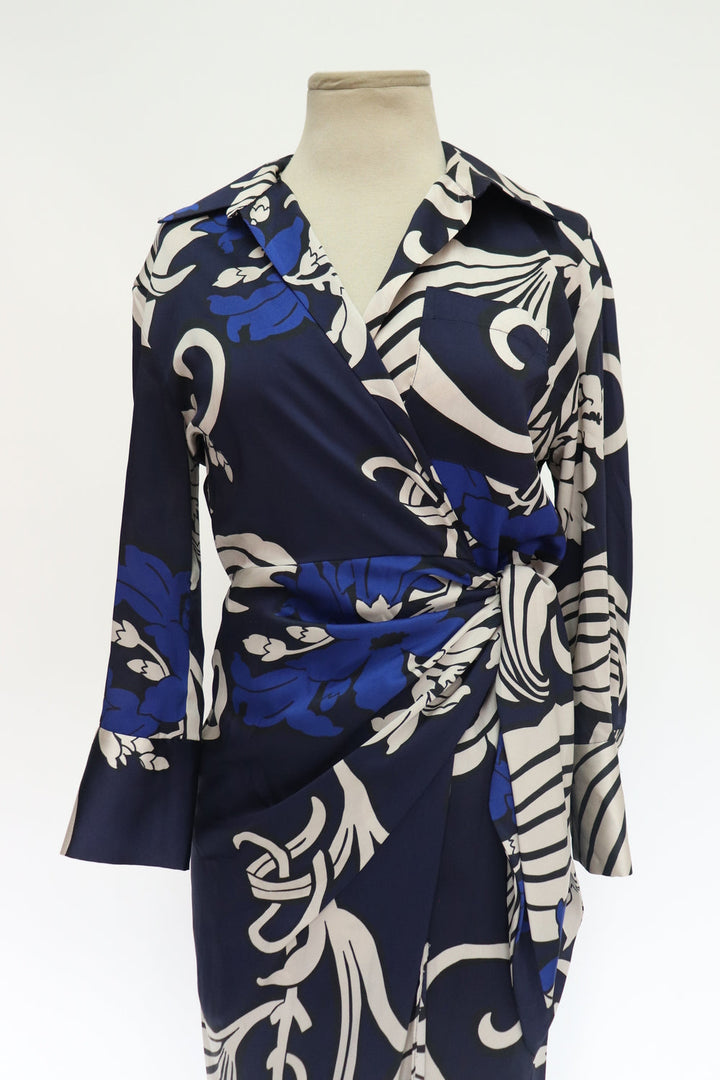 Vestido Estampado Azul