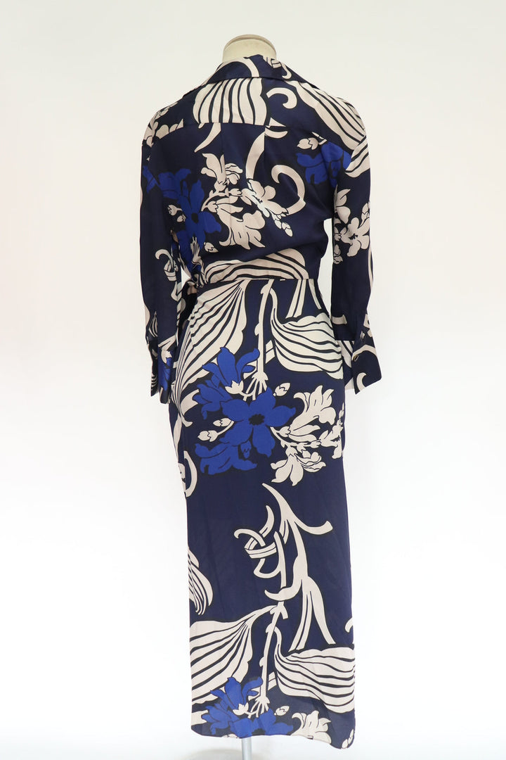 Vestido Estampado Azul