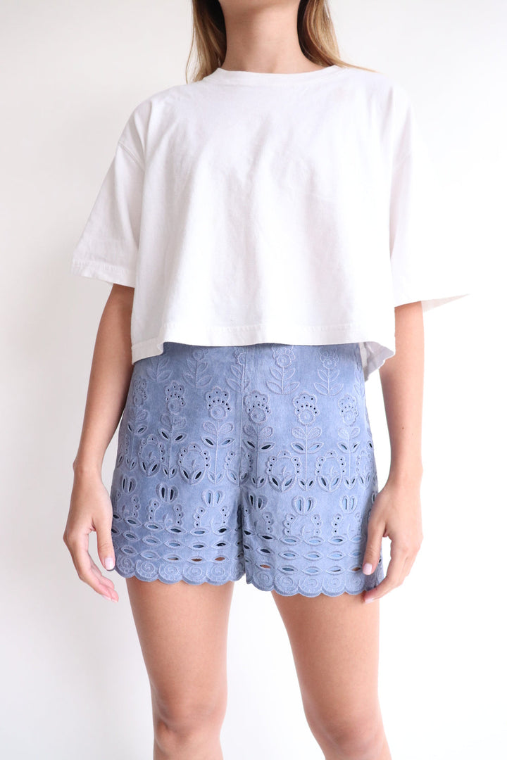 Short Suede Azul