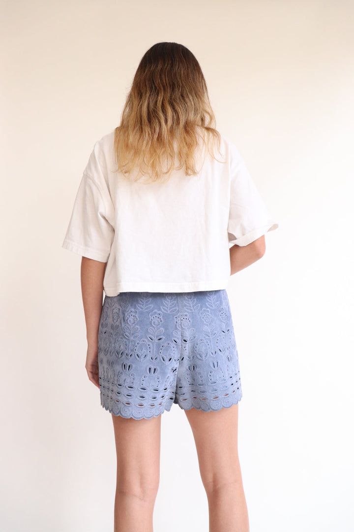 Short Suede Azul