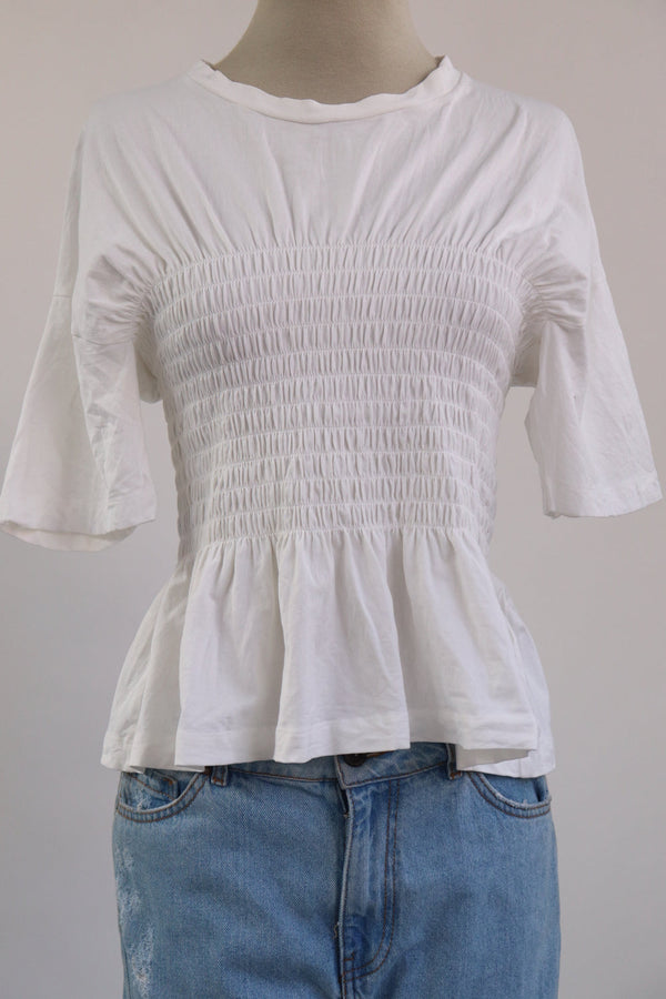 Top Blanco Corrugado