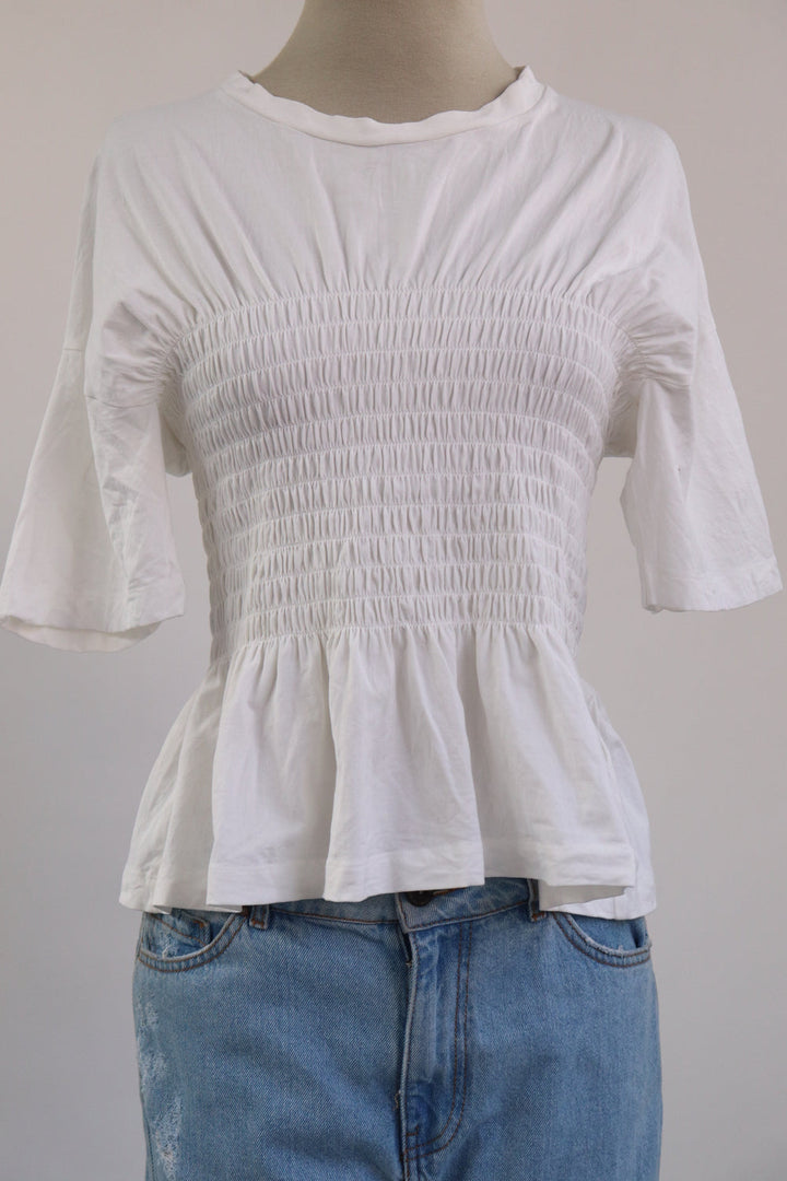 Top Blanco Corrugado