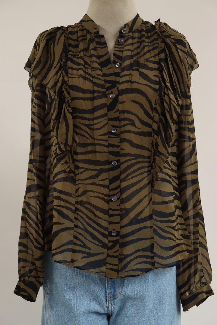 Camisa Zebra Verde