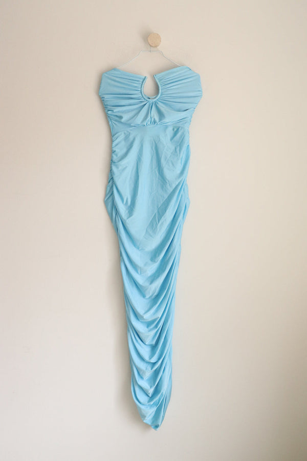 Vestido Azul Strapless