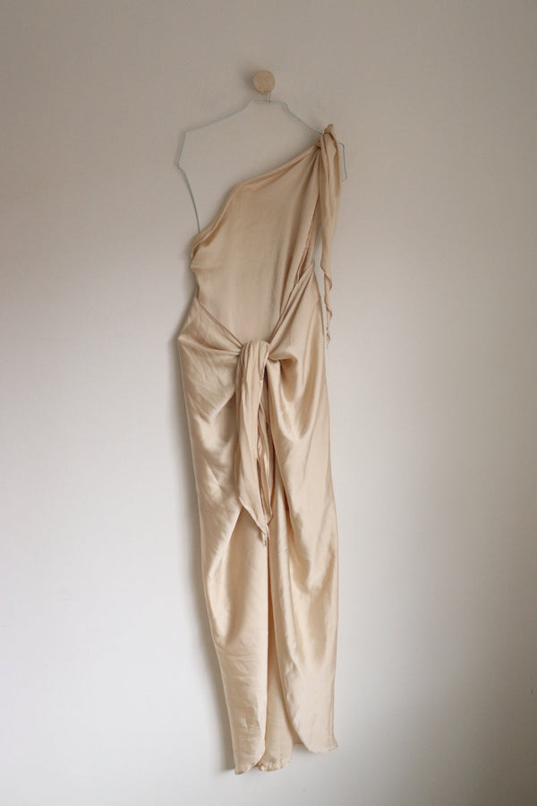 Vestido Beige Amarrar