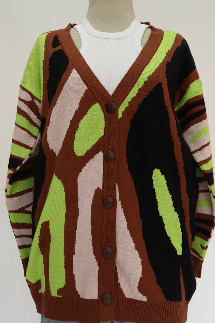 Cardigan Tejido Leopardo