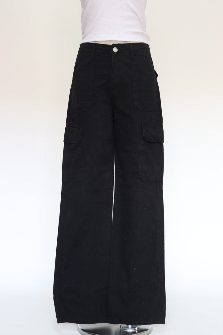 Pantalon Negro Bolsillos