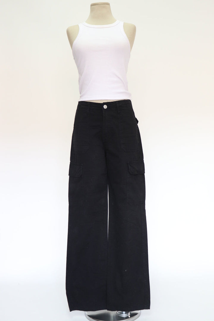 Pantalon Negro Bolsillos