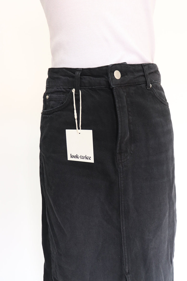 Falda Denim Negro