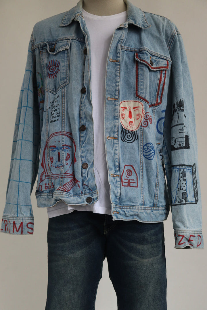 Chaqueta Denim Pintada