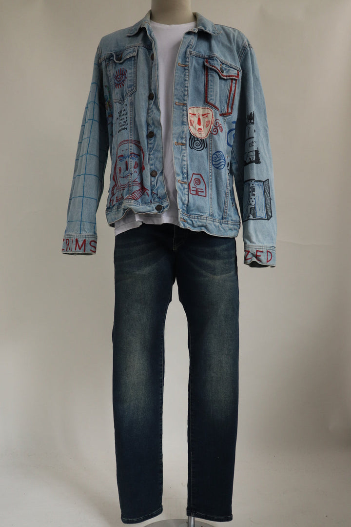 Chaqueta Denim Pintada