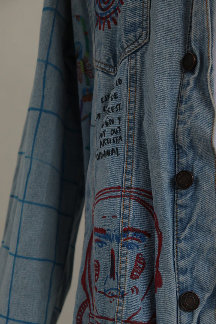 Chaqueta Denim Pintada