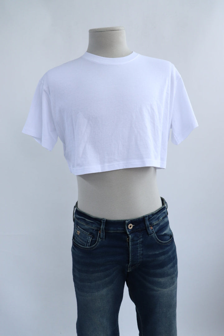 Camiseta Crop Blanca