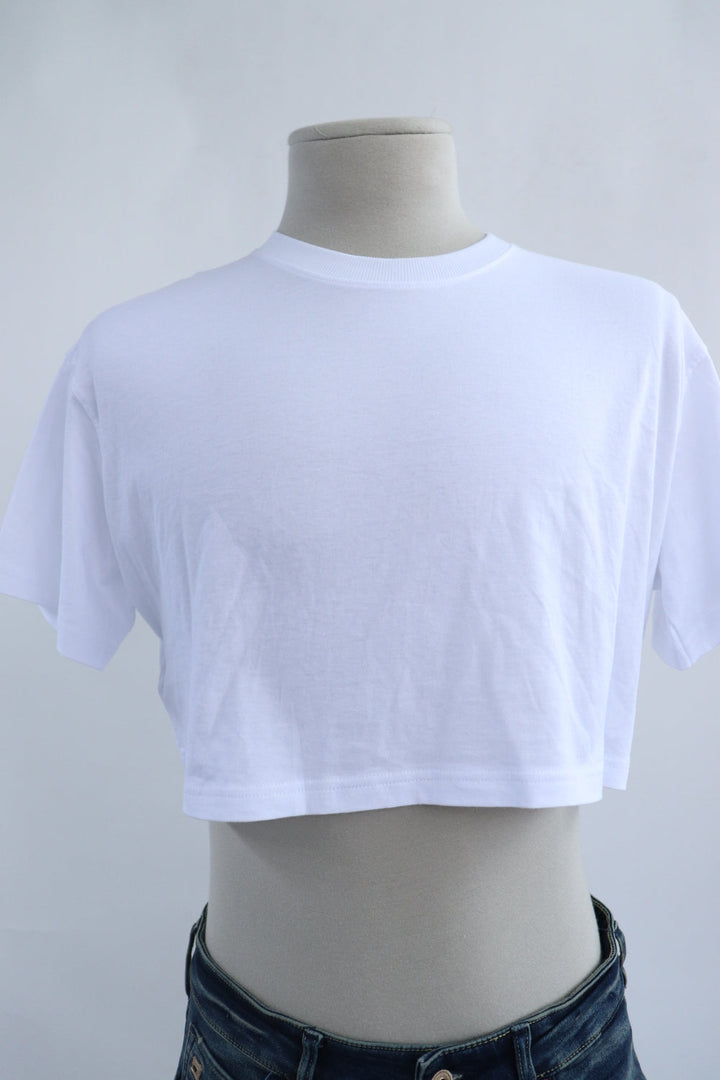 Camiseta Crop Blanca