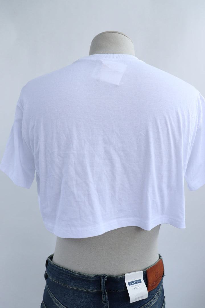 Camiseta Crop Blanca
