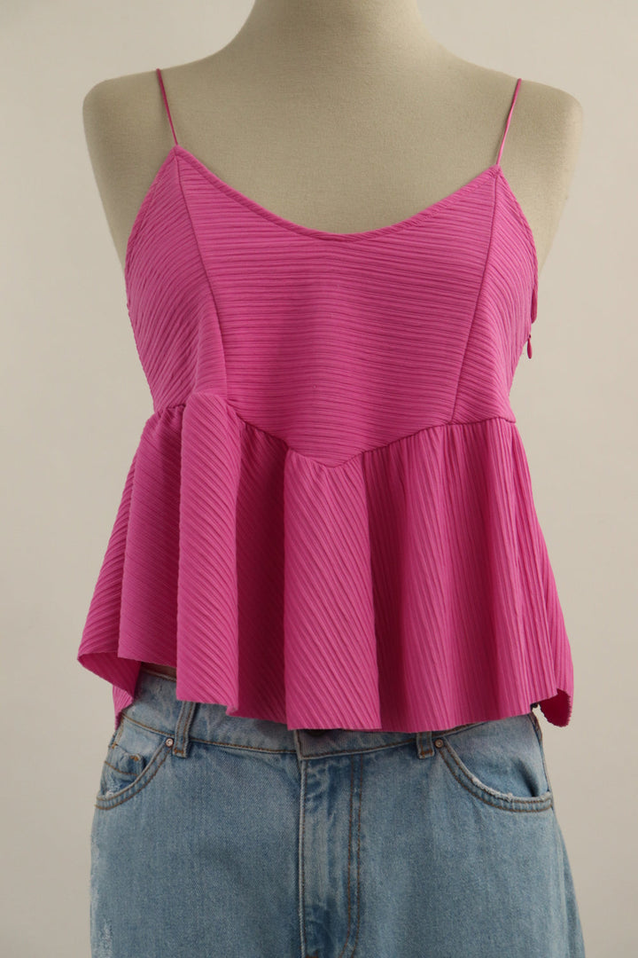 Top Peplum Rosado