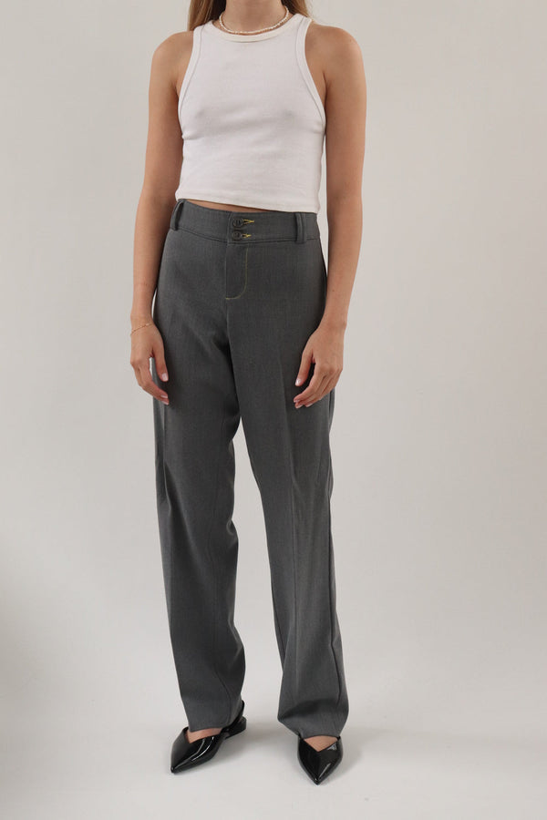 Pantalon Gris Botones