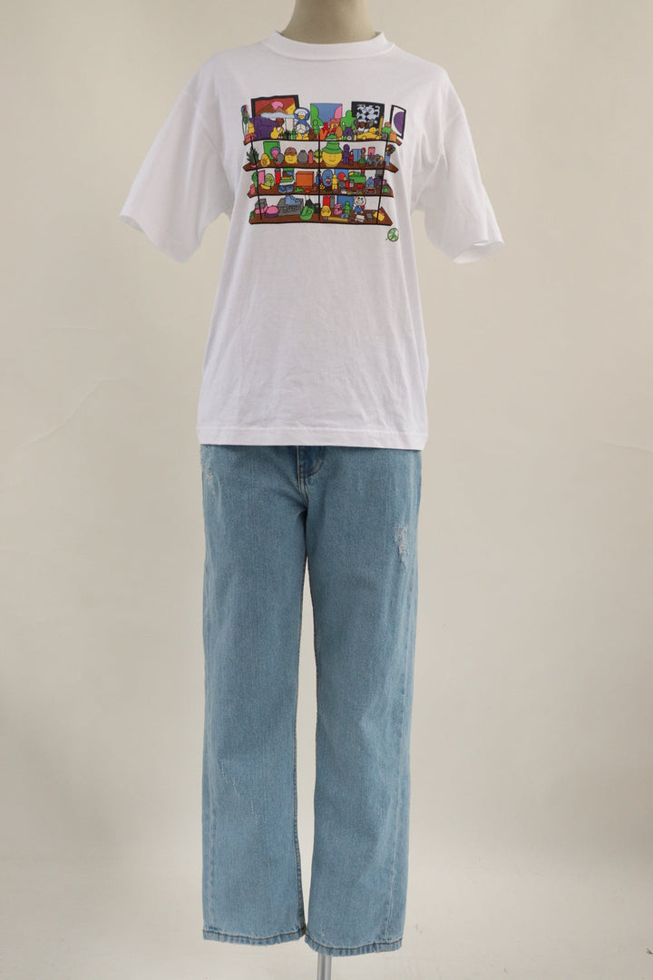 Camiseta Blanca Estampada