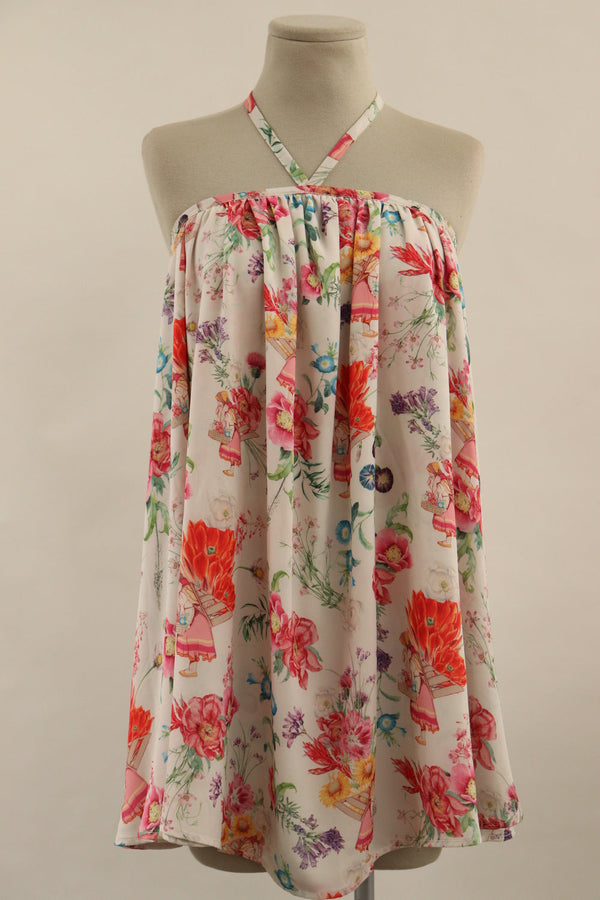 Vestido Flores Amarrar