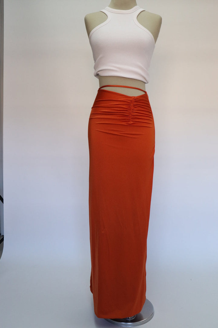 Falda Maxi Naranja