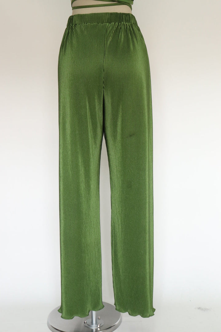 Pantalon Verde Plisado
