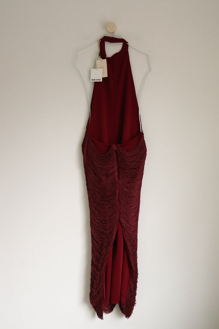 Vestido Vinotinto Tejido