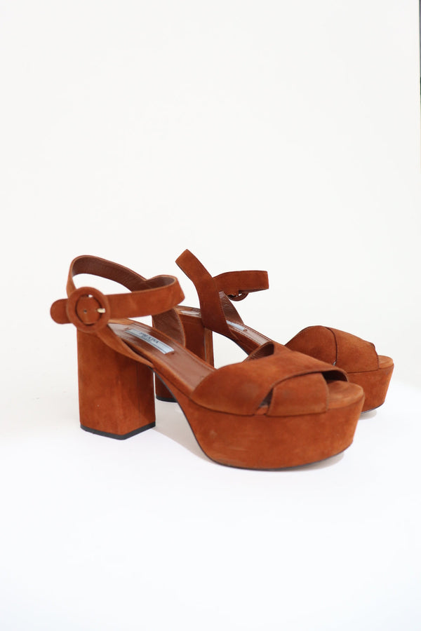 Tacones Cafe Suede