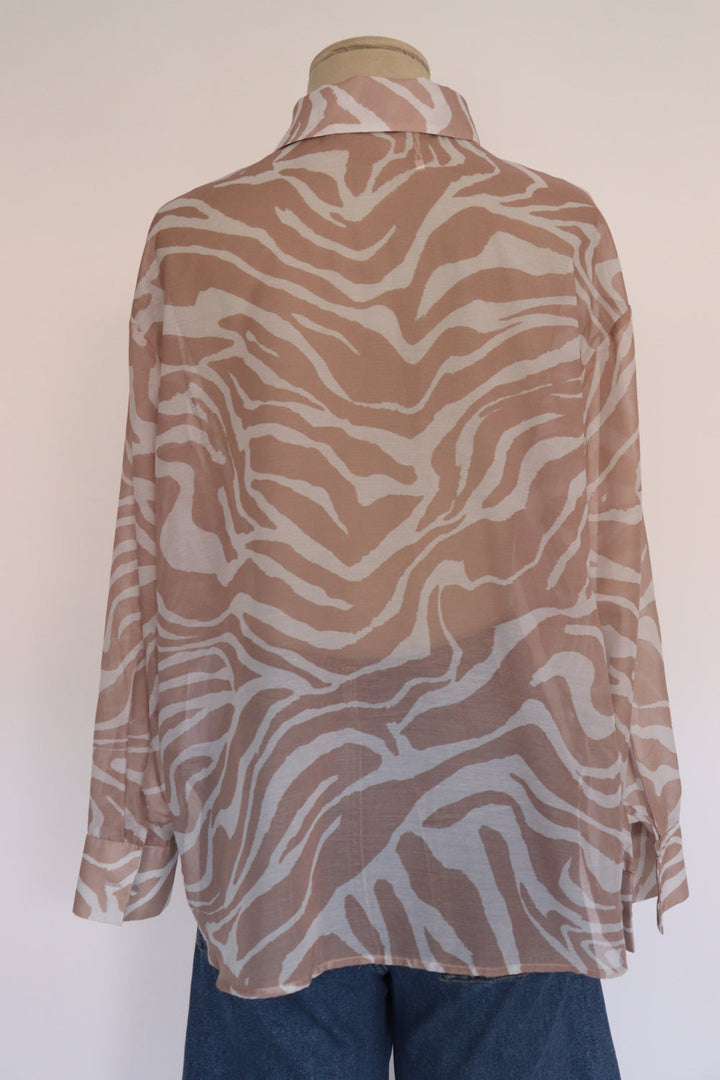 Camisa Zebra Beige