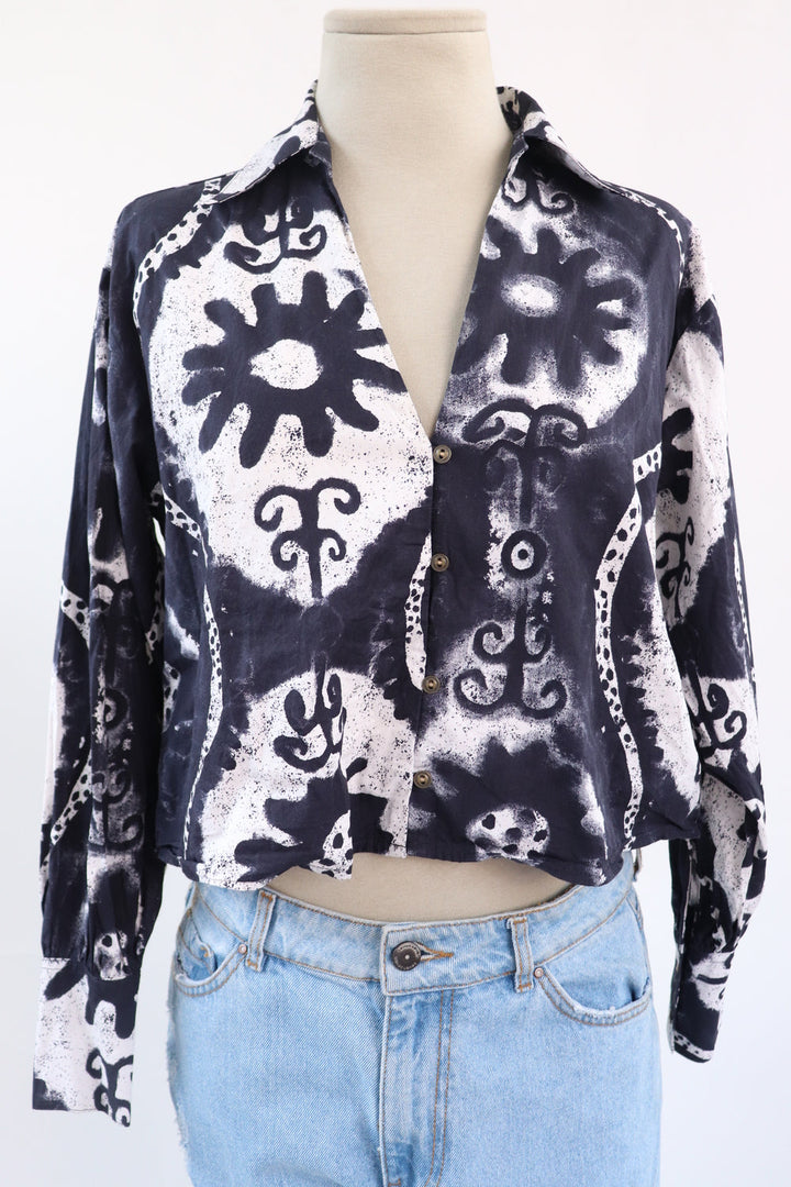 Camisa Crop Estampada