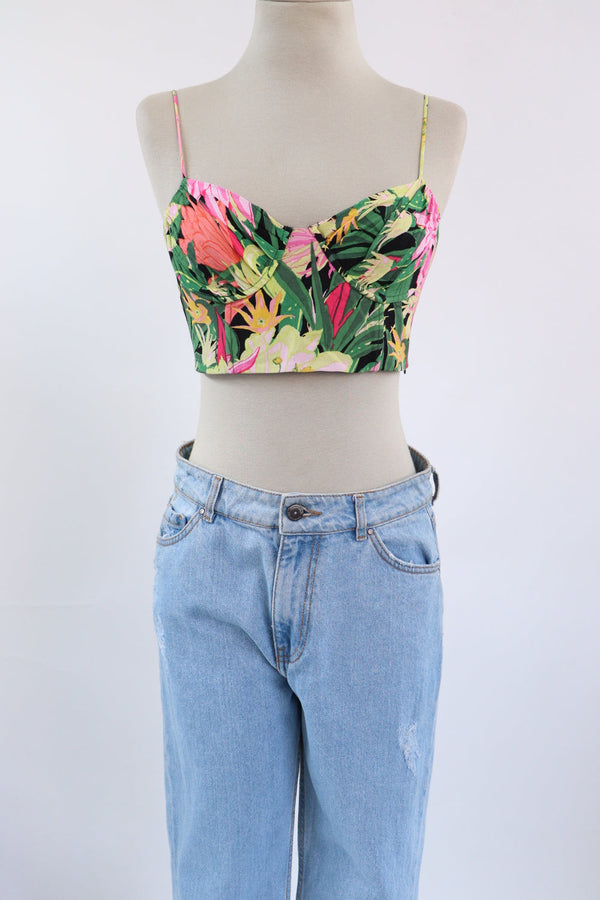 Crop Corset Tropical