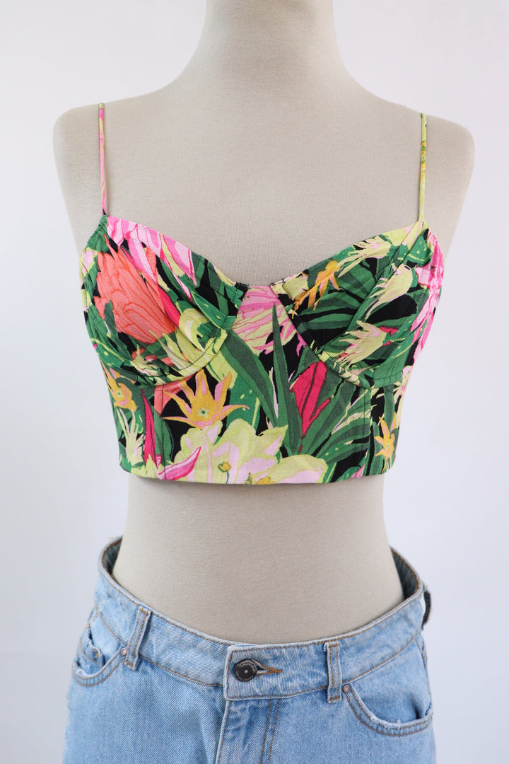 Crop Corset Tropical