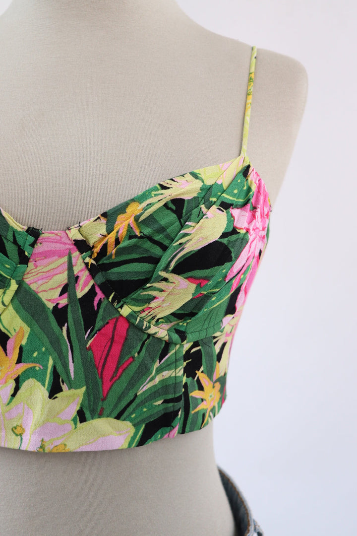 Crop Corset Tropical