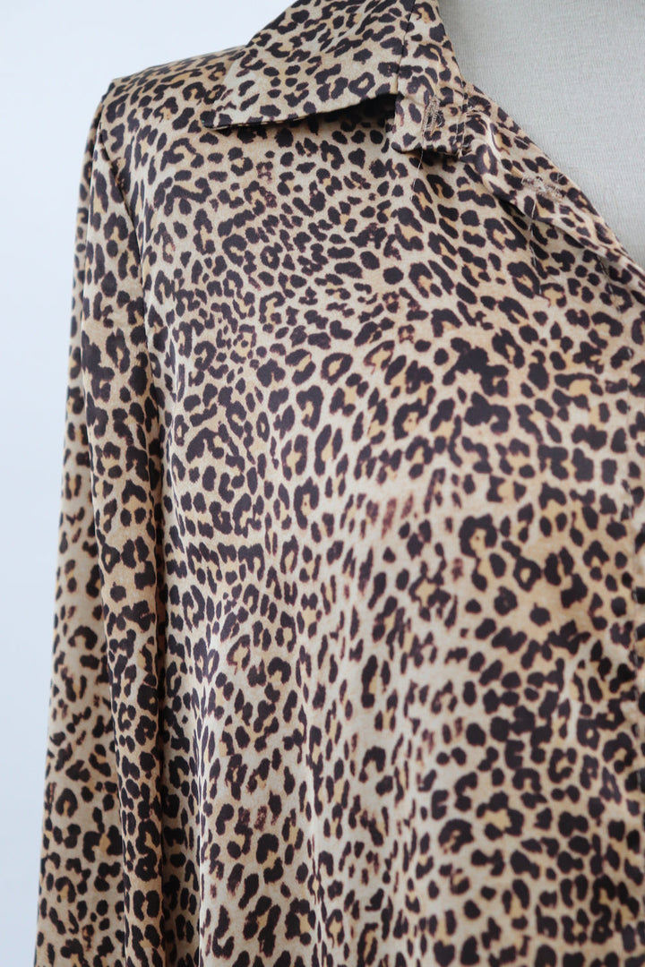 Camisa Leopardo Satinada