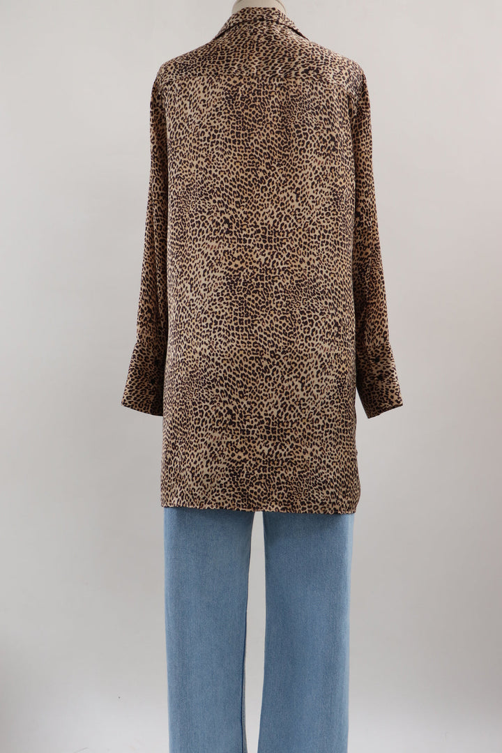 Camisa Leopardo Satinada