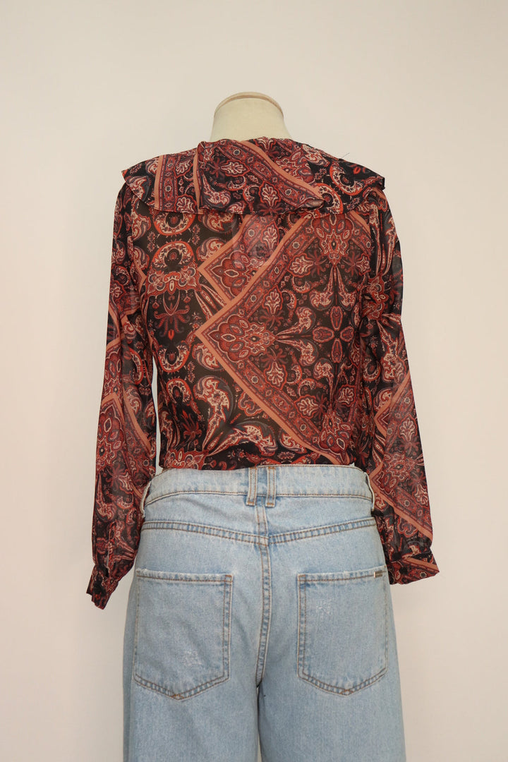 Top Paisley Traslucido