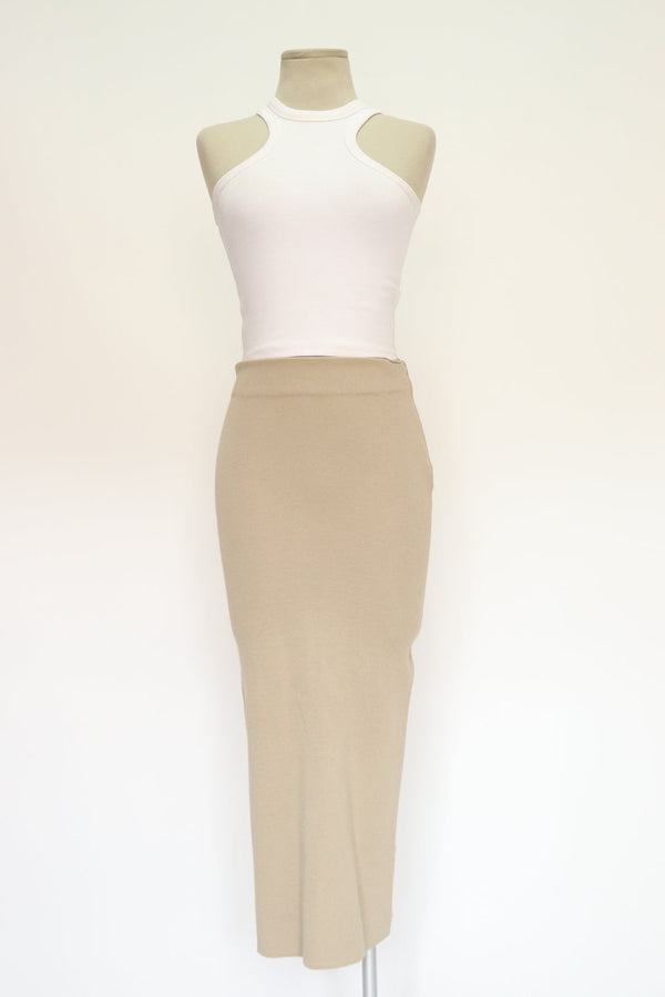 Falda Tejida Beige