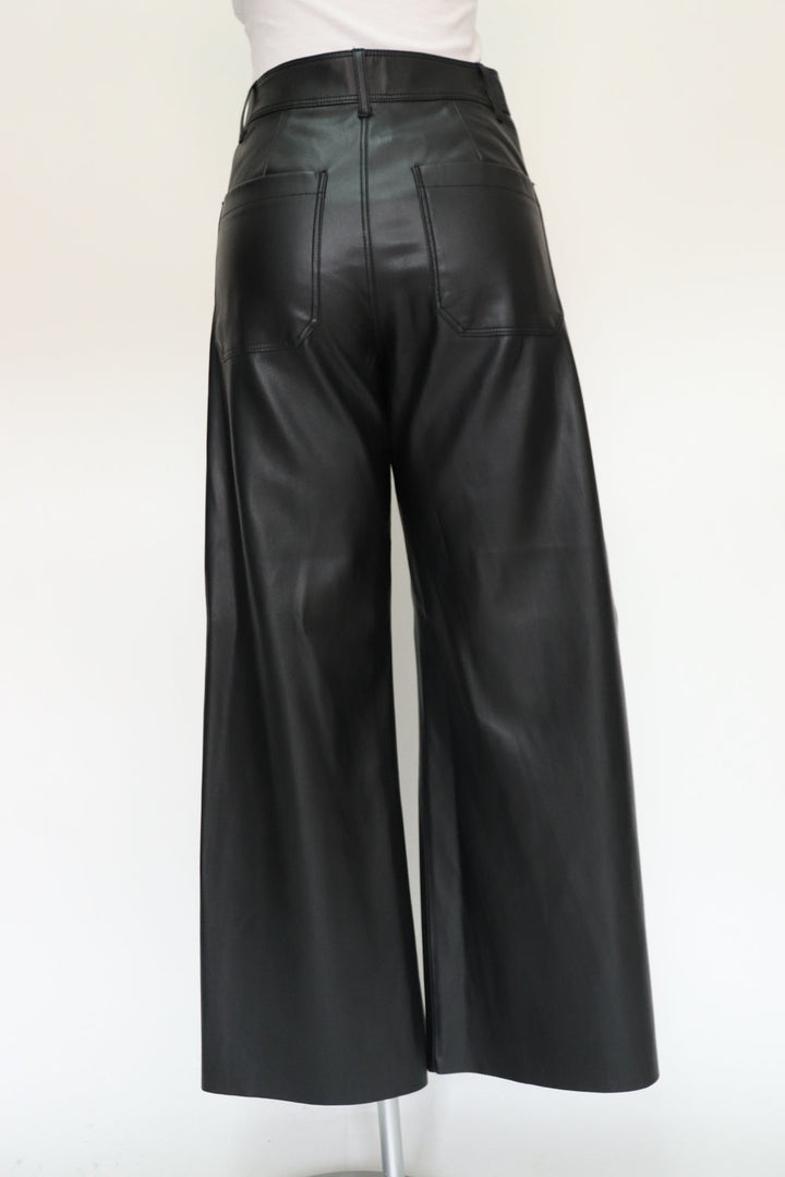 Pantalon Negro Cuero