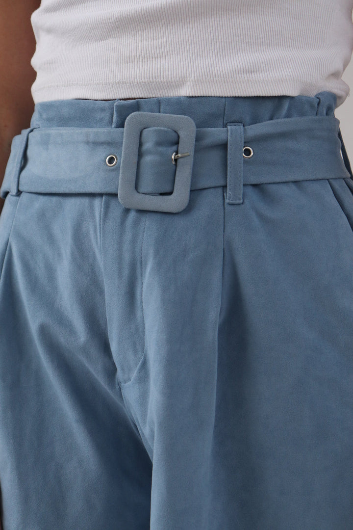 Short Suede Azul